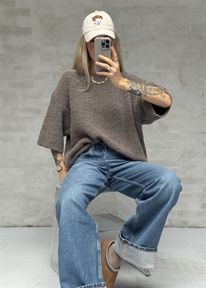 Zolly ss knit Mole Melange American Vintage 